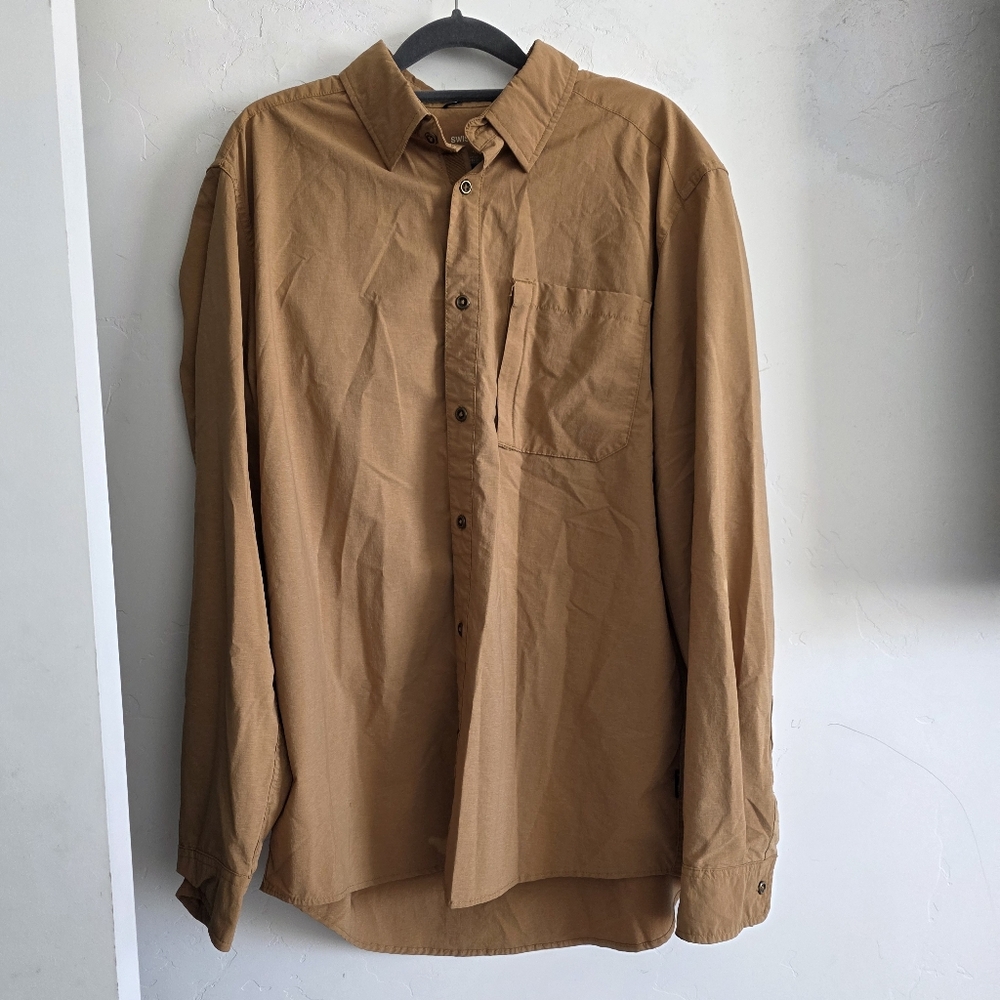 Swiss Tech Mens Performance Gear Mens Shirt Button Up L/S Copper Penny